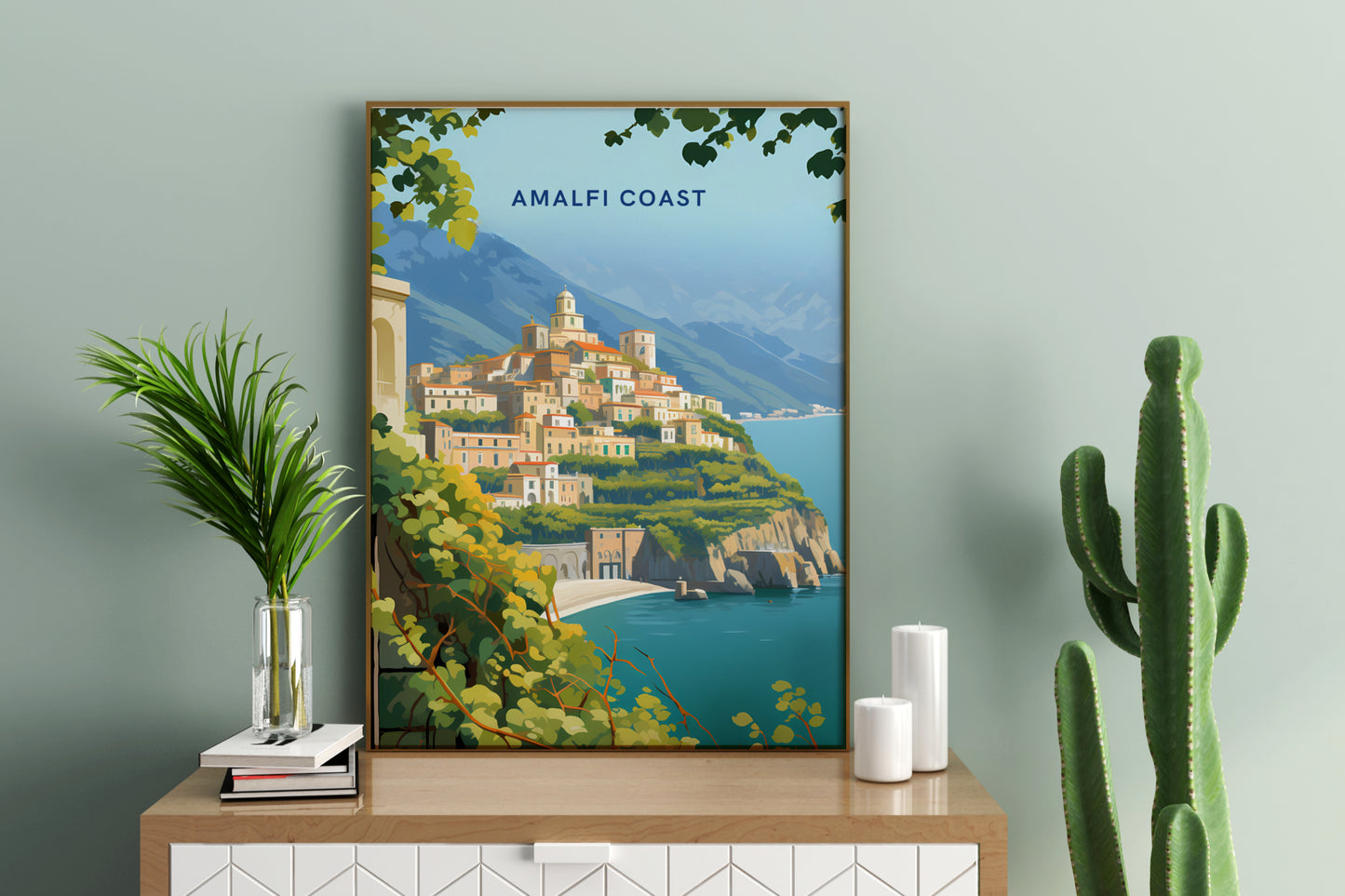 Beautiful Amalfi Coast Italy Print Poster - Pitchers Design