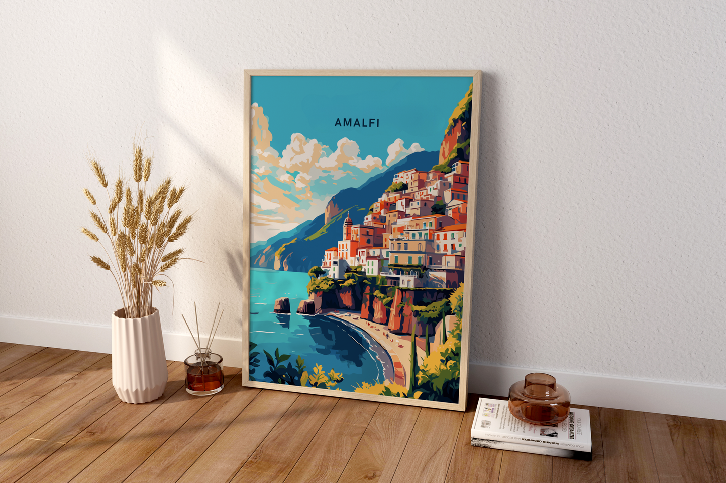 Amalfi Italy Travel Print Poster - Pitchers Design