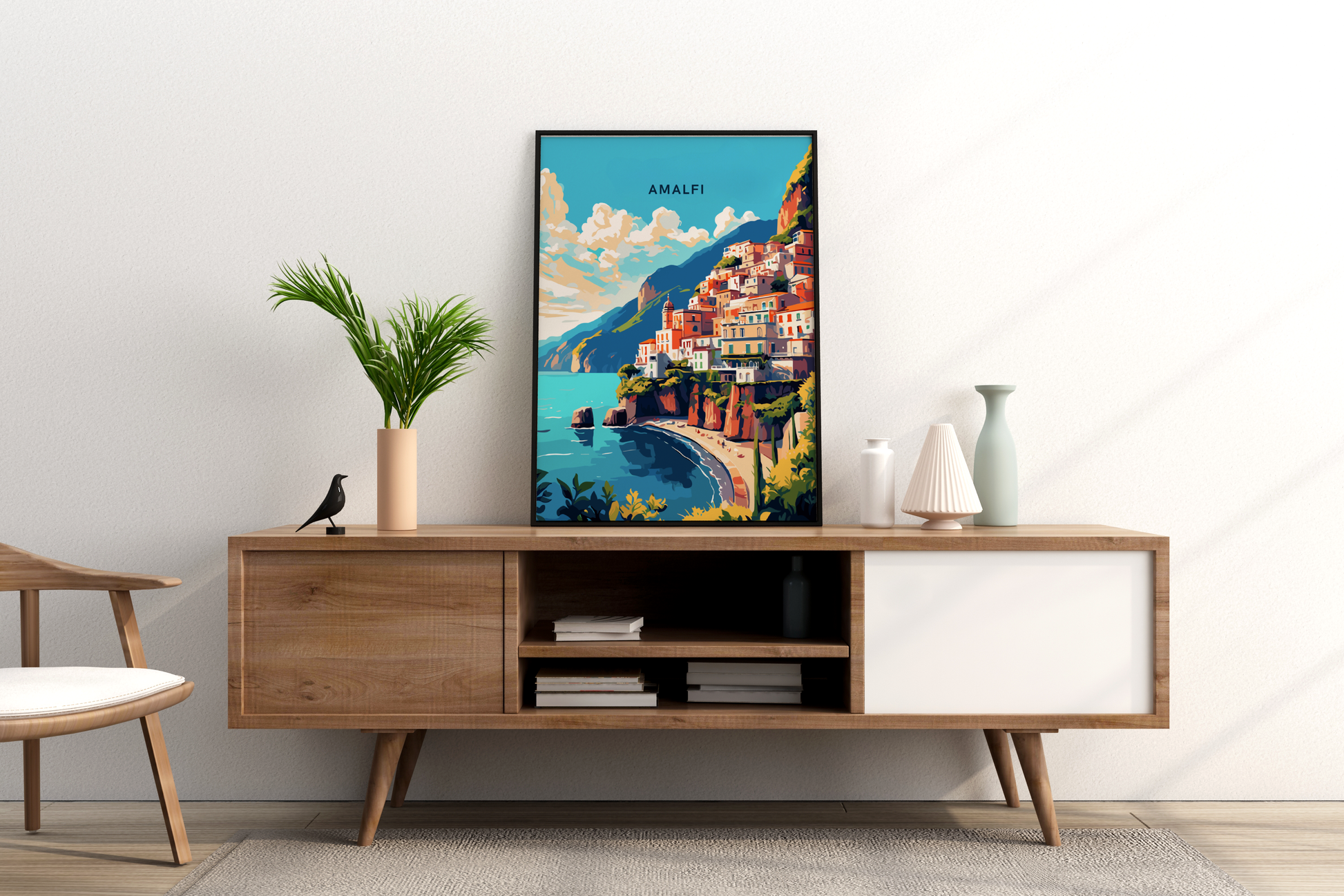 Amalfi Italy Travel Print Poster - Pitchers Design