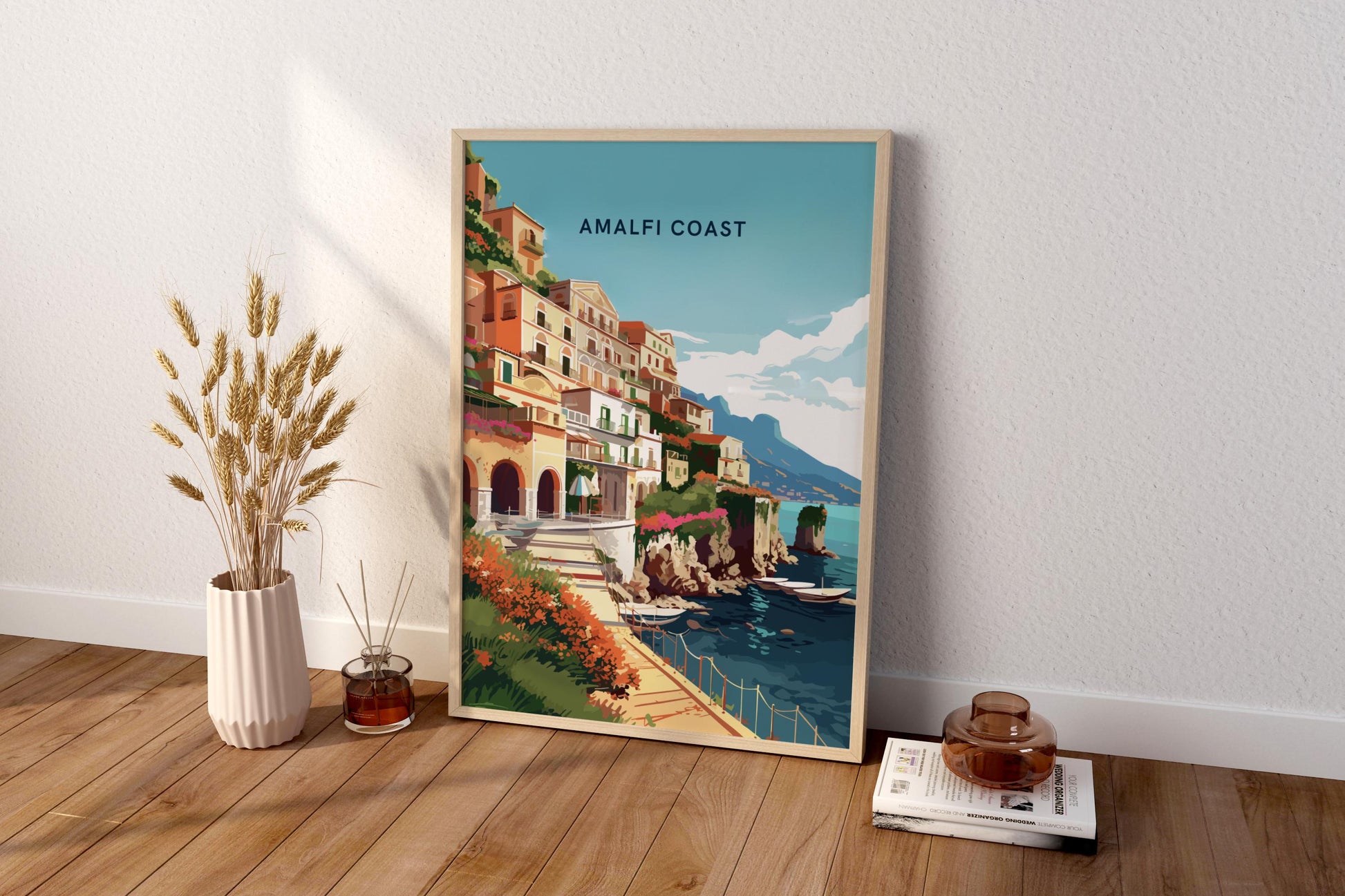 Amalfi Coast Italy Travel Print Poster - Pitchers Design