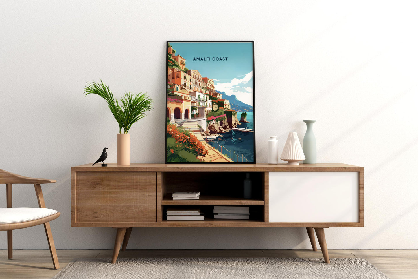 Amalfi Coast Italy Travel Print Poster - Pitchers Design