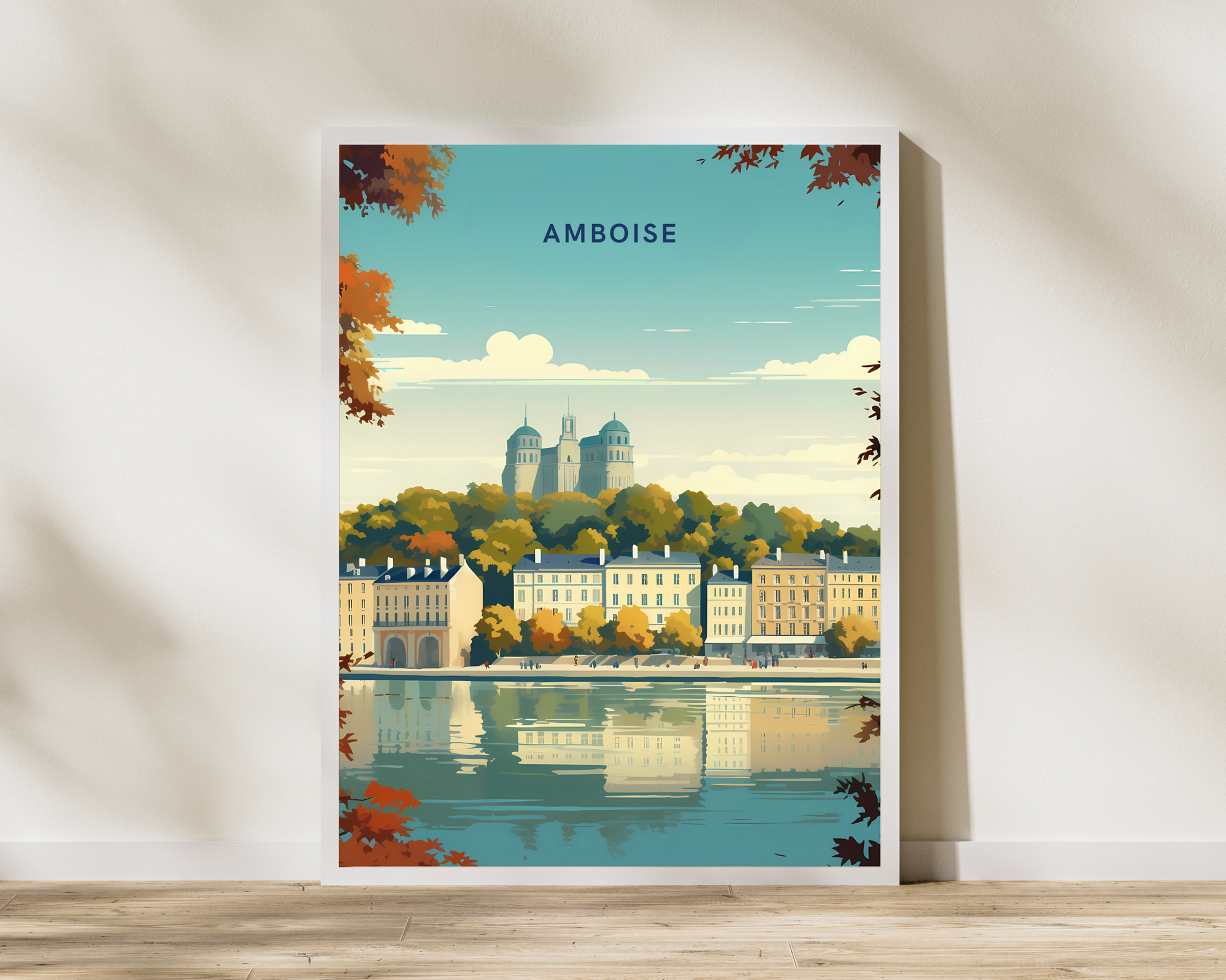 Amboise France Travel Poster Print - Pitchers Design