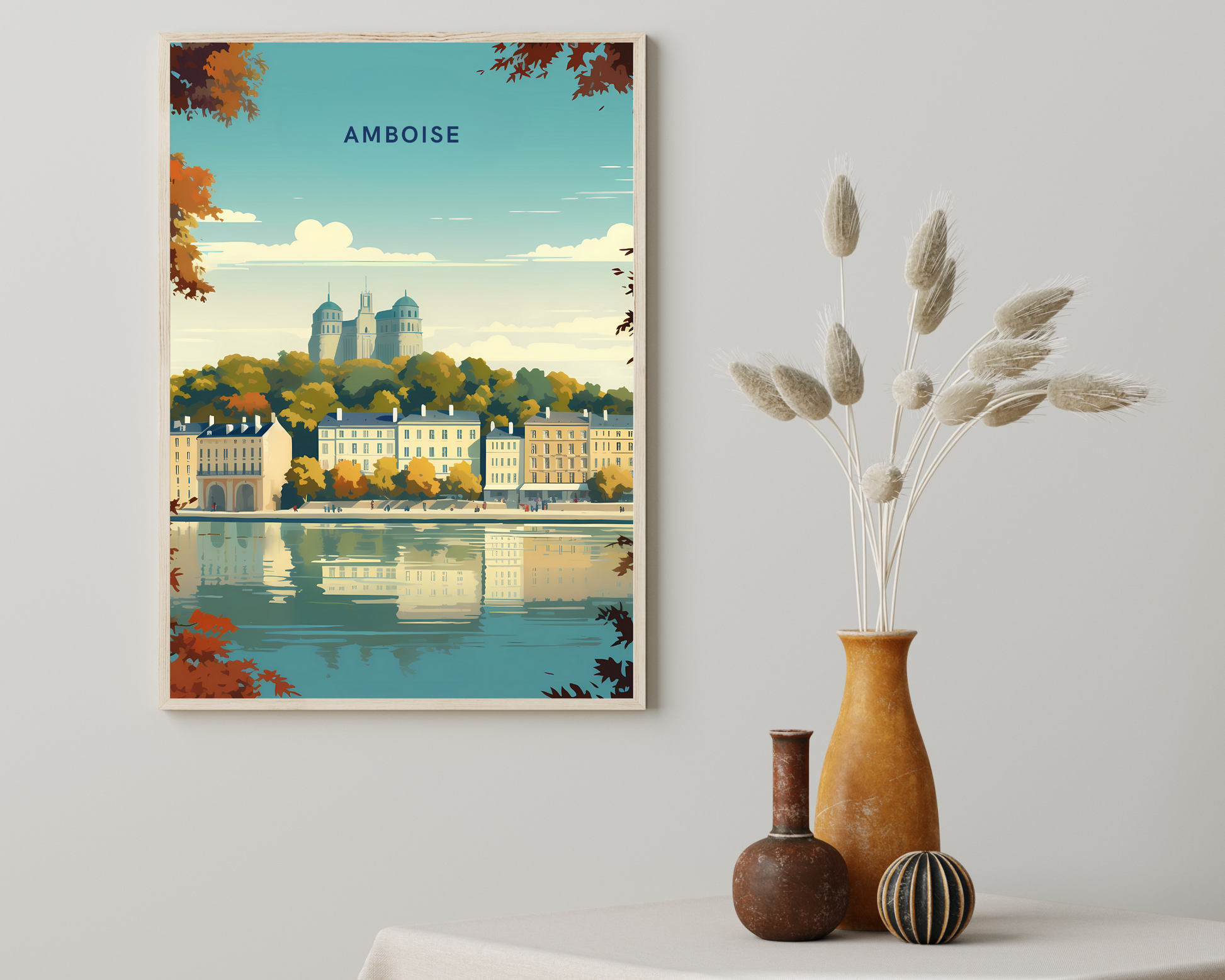 Amboise France Travel Poster Print - Pitchers Design