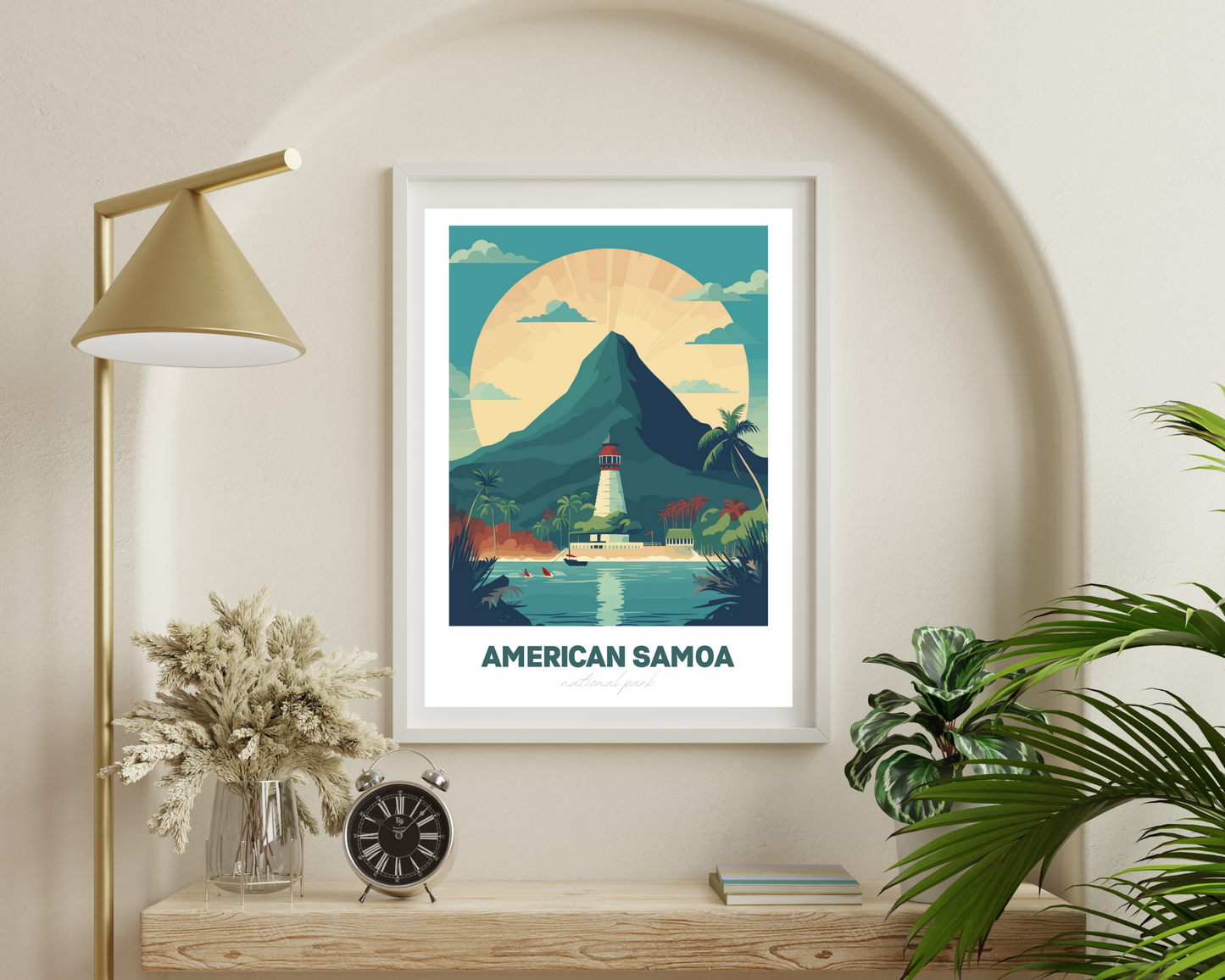 American Samoa National Park Travel Poster Print - Pitchers Design