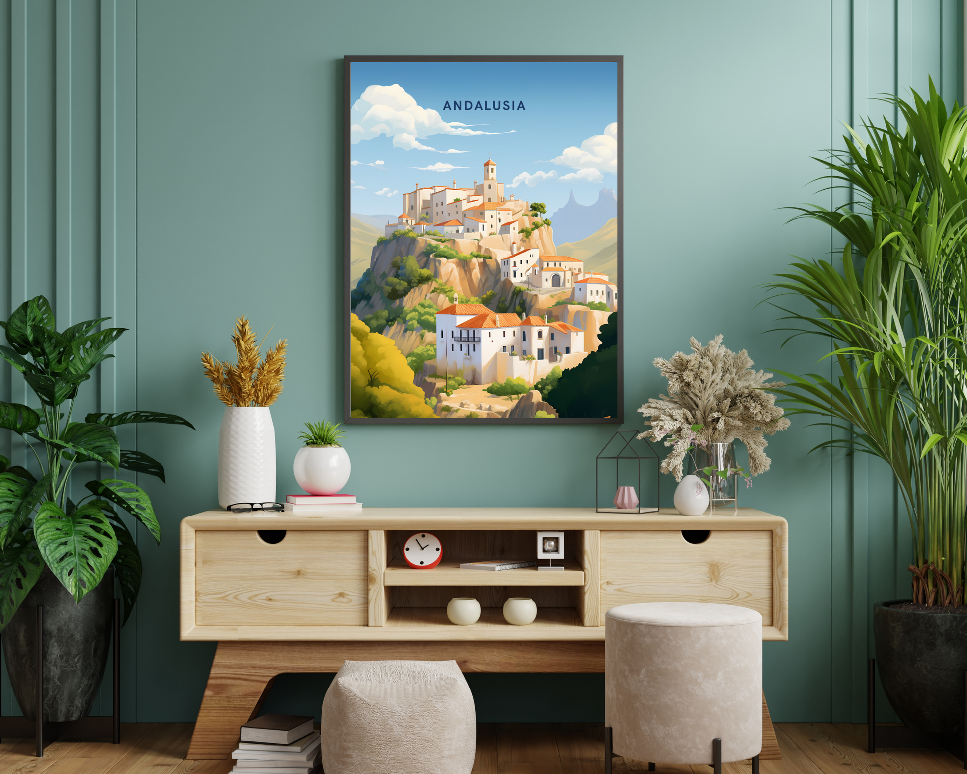 Andalusia Spain Travel Poster Print - Pitchers Design