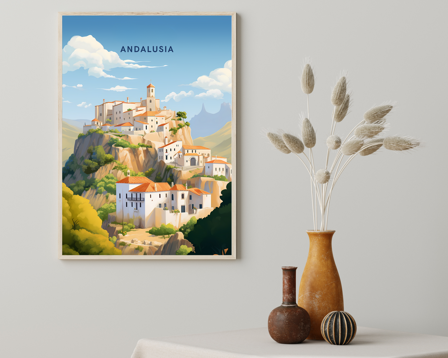 Andalusia Spain Travel Poster Print - Pitchers Design