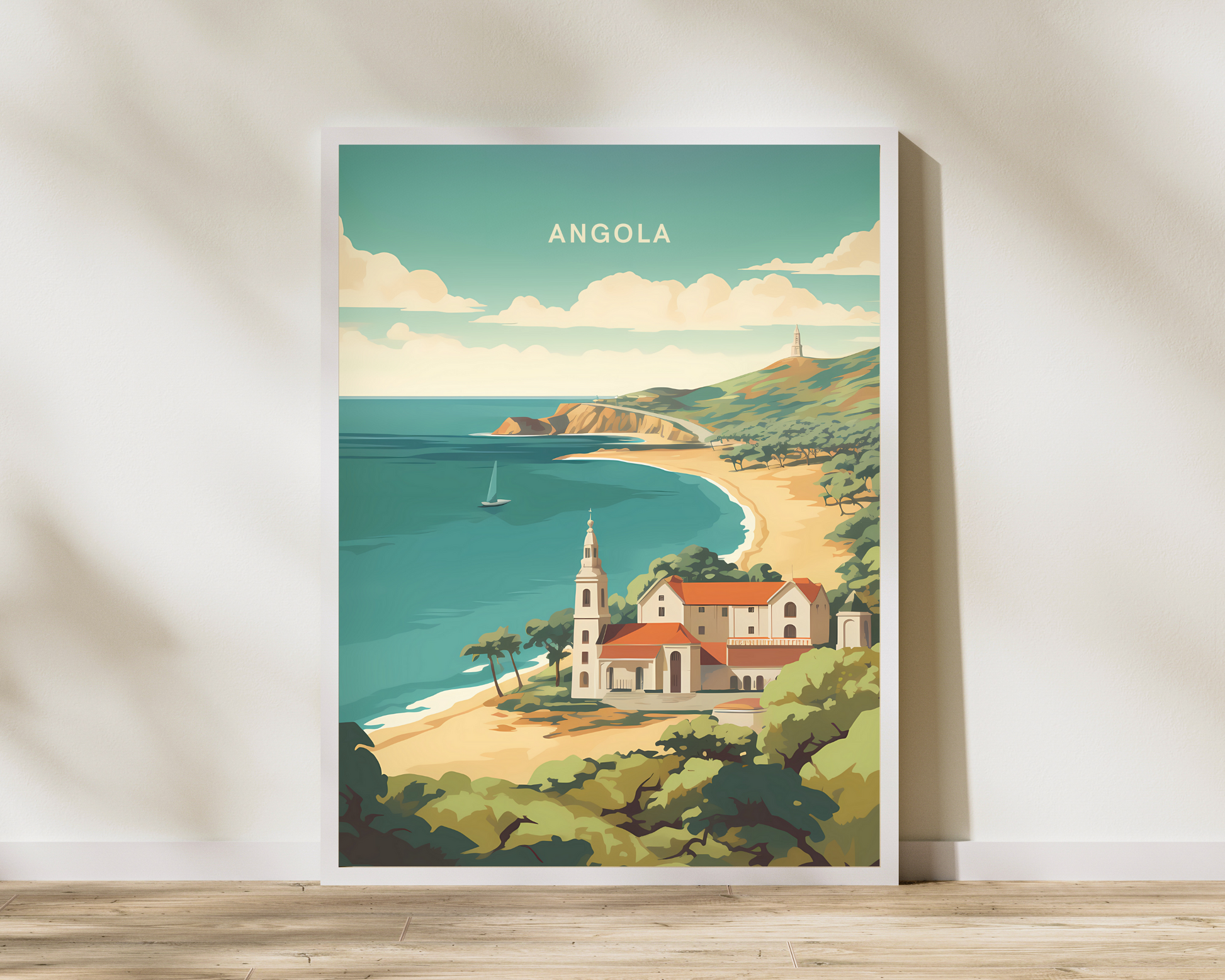 Angola Travel Poster Print - Pitchers Design