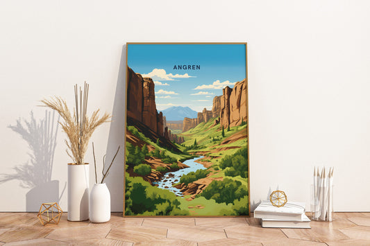 Angren Uzbekistan Travel Print Poster - Pitchers Design