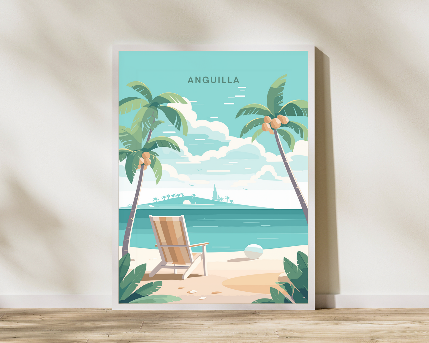 Anguilla Caribbean Travel Poster Print - Pitchers Design