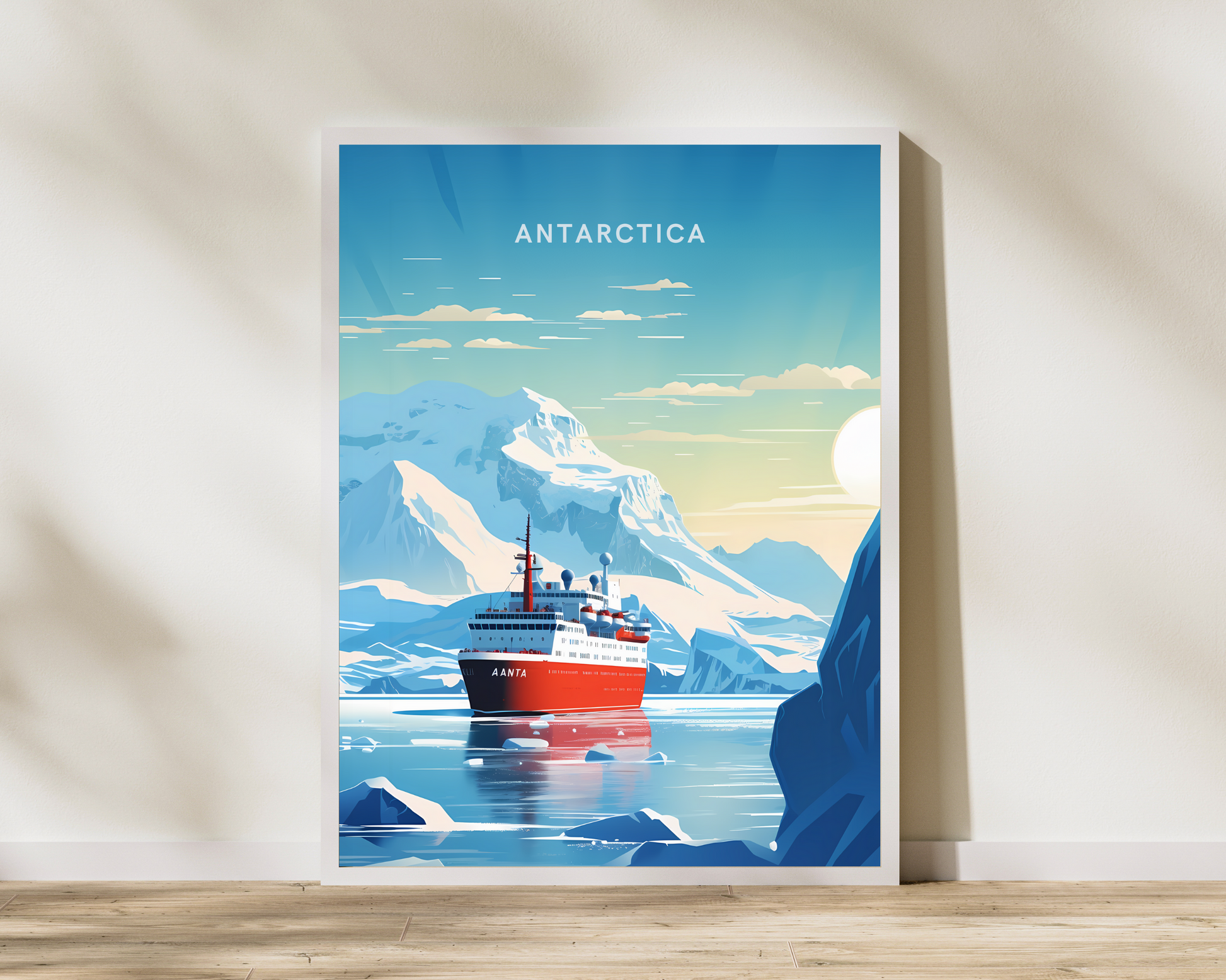 Antarctica Travel Poster Print - Pitchers Design