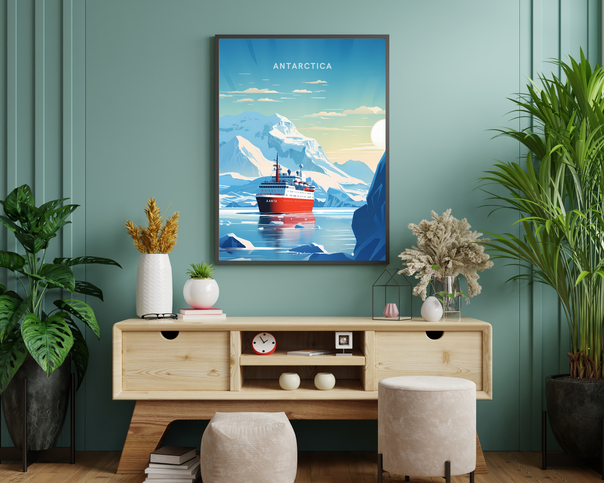 Antarctica Travel Poster Print - Pitchers Design