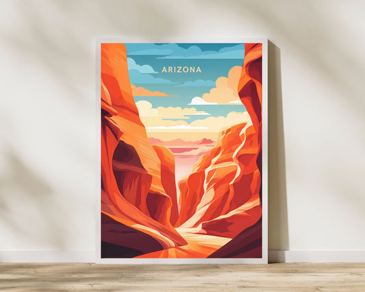 Antelope Canyon in Arizona Travel Poster Print - Pitchers Design