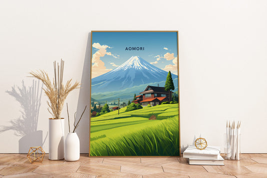 Aomori City Japan Travel Print Poster - Pitchers Design