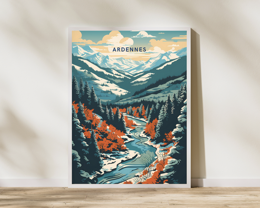 Ardennes France Travel Poster Print - Pitchers Design