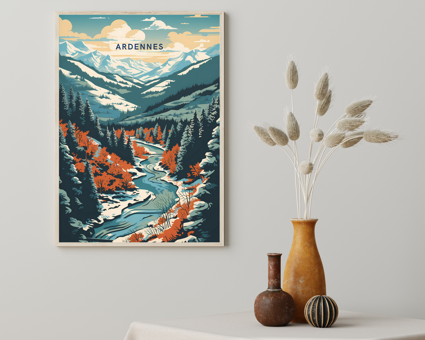 Ardennes France Travel Poster Print - Pitchers Design