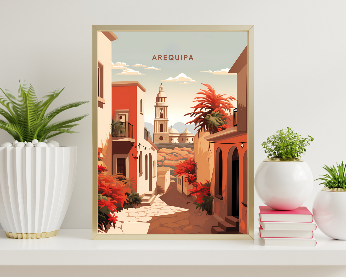 Arequipa Peru Travel Poster Print - Pitchers Design