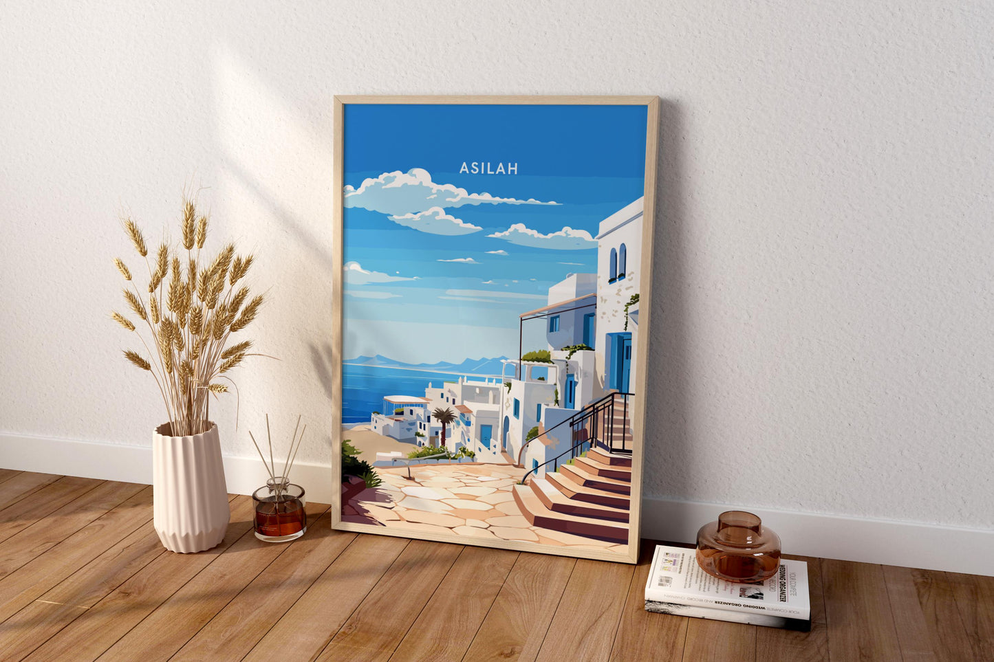 Asilah Morocco Travel Print Poster - Pitchers Design