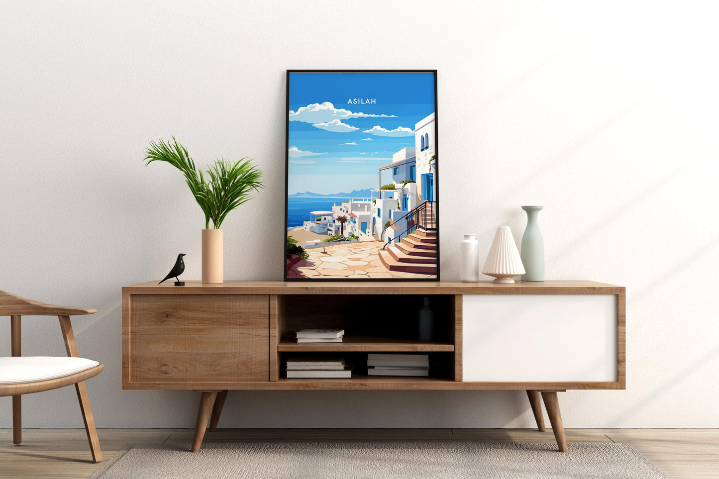 Asilah Morocco Travel Print Poster - Pitchers Design