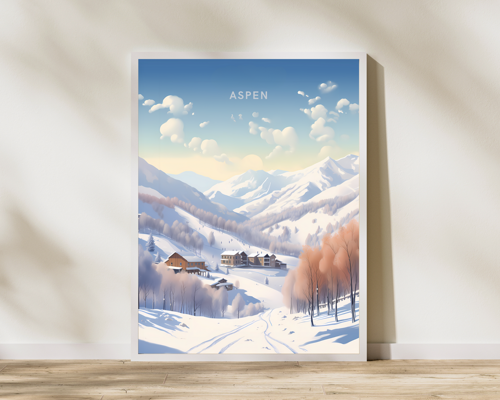 Aspen Colorado Ski Travel Poster Print - Pitchers Design