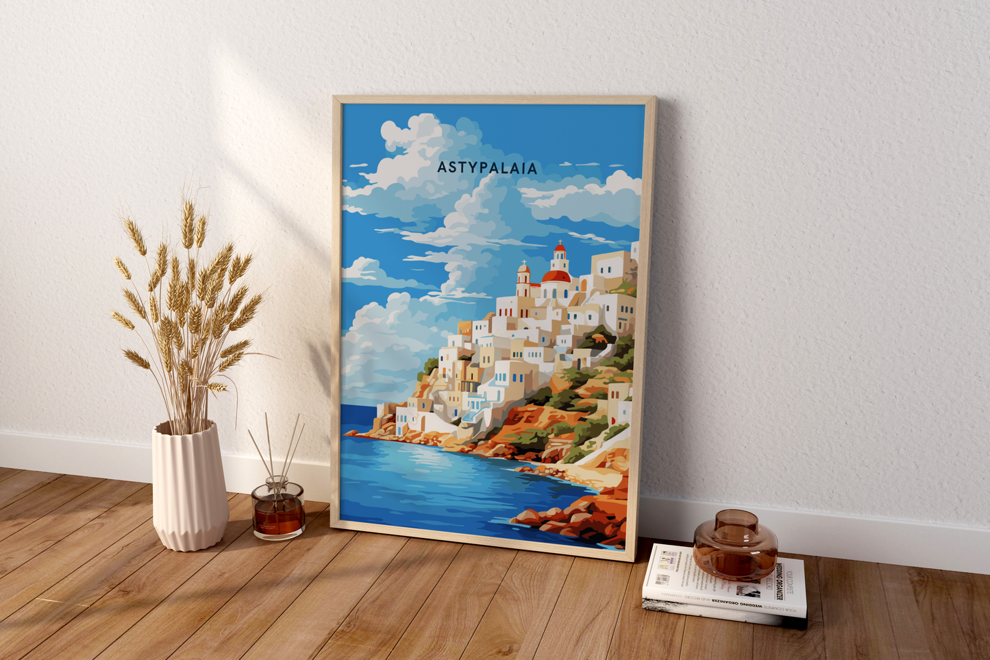 Póster de impresión de viaje de Astypalaia Grecia