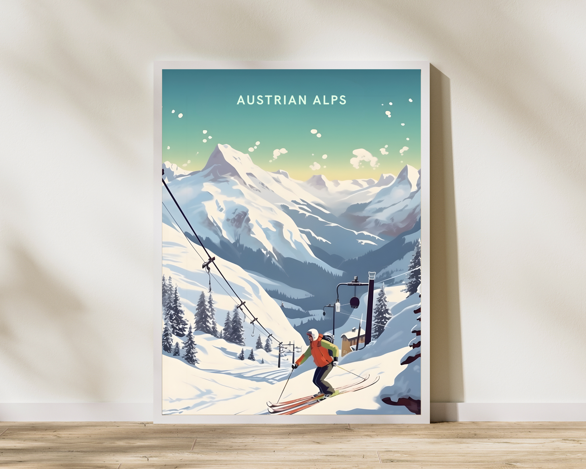 Austrian Alps Travel Poster Print - Pitchers Design