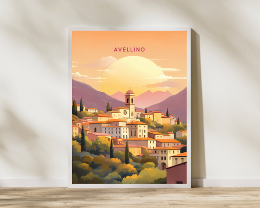 Avellino Italy Travel Poster Print - Pitchers Design