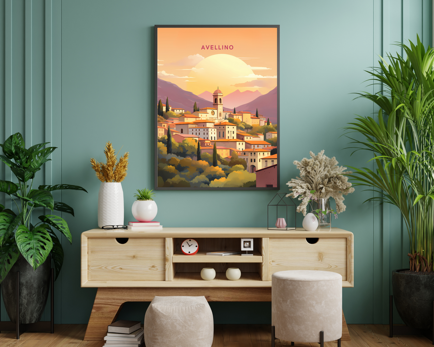 Avellino Italy Travel Poster Print - Pitchers Design