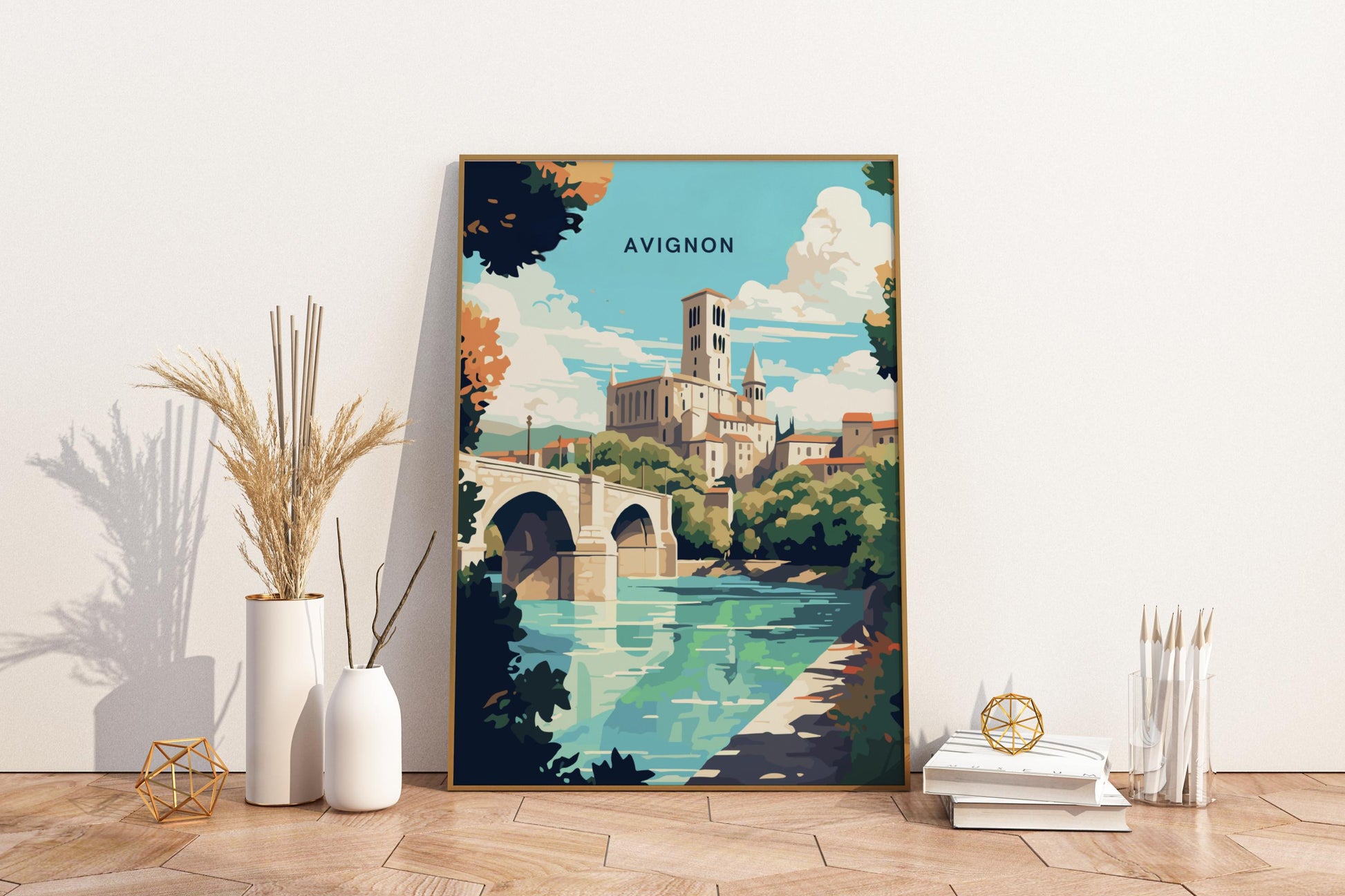 Avignon France Travel Print Poster - Pitchers Design