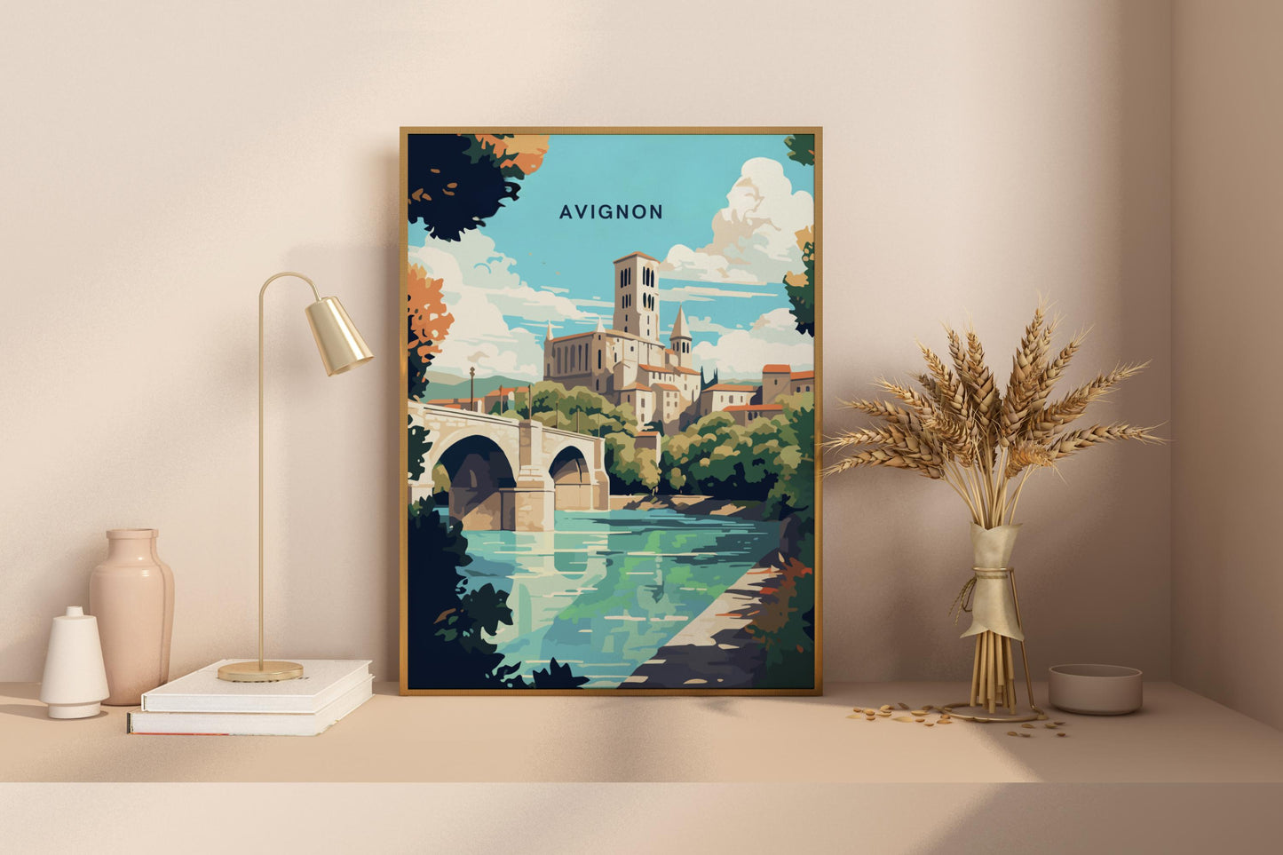 Avignon France Travel Print Poster - Pitchers Design