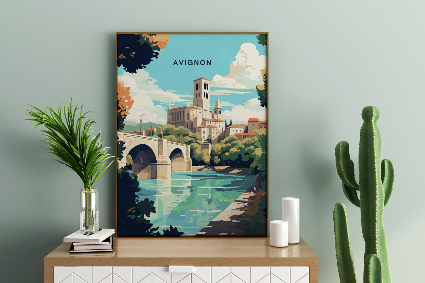 Avignon France Travel Print Poster - Pitchers Design