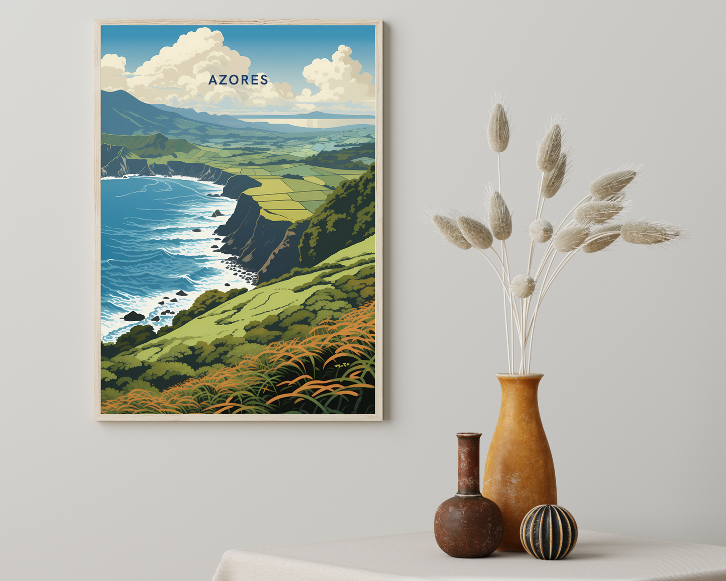 Azores Italy Travel Poster Print - Pitchers Design