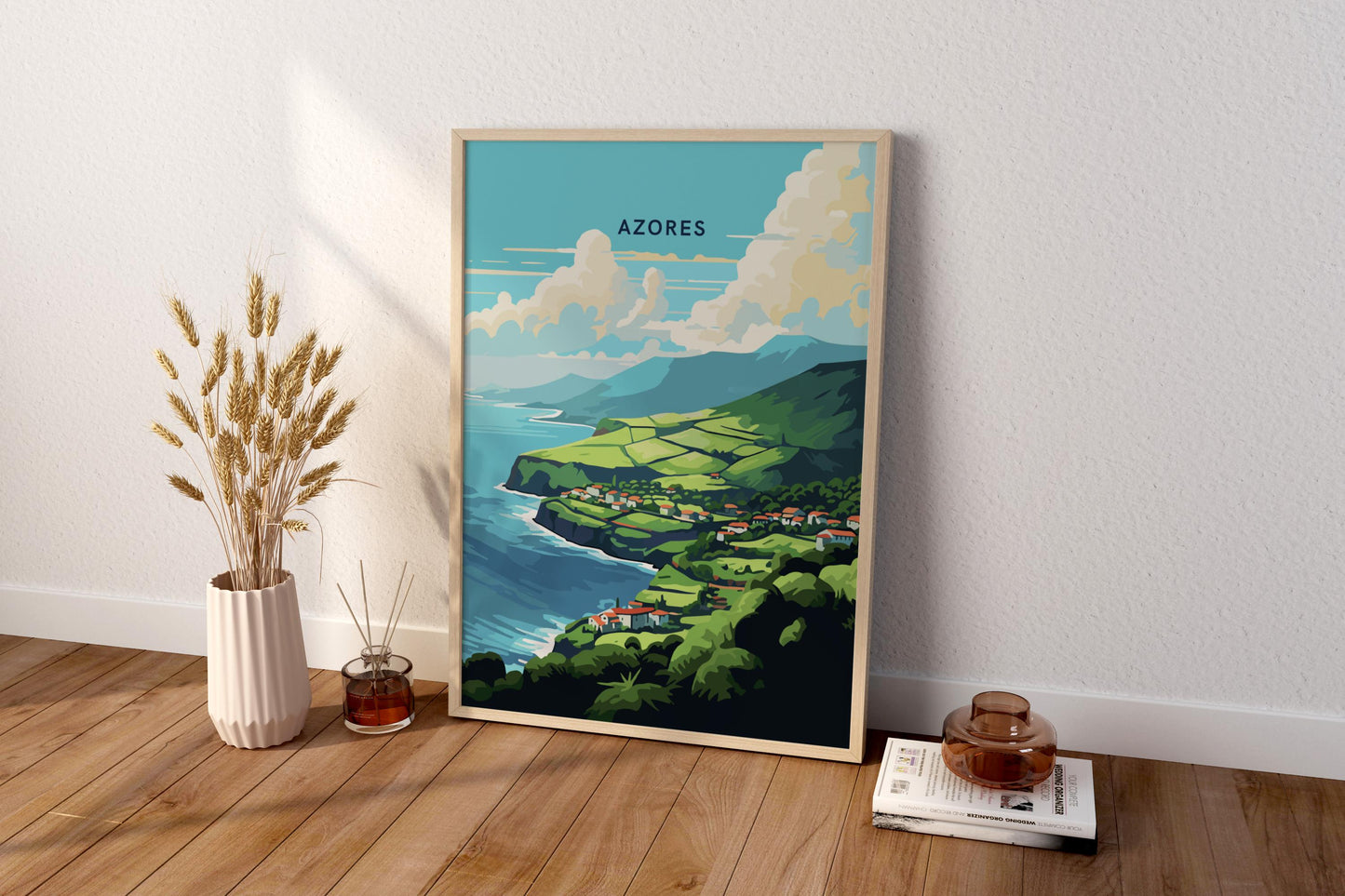 Azores Portugal Travel Print Poster - Pitchers Design