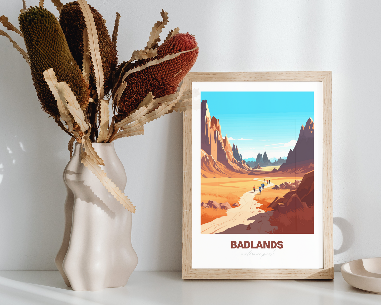 Badlands National Park Travel Poster Print - Pitchers Design