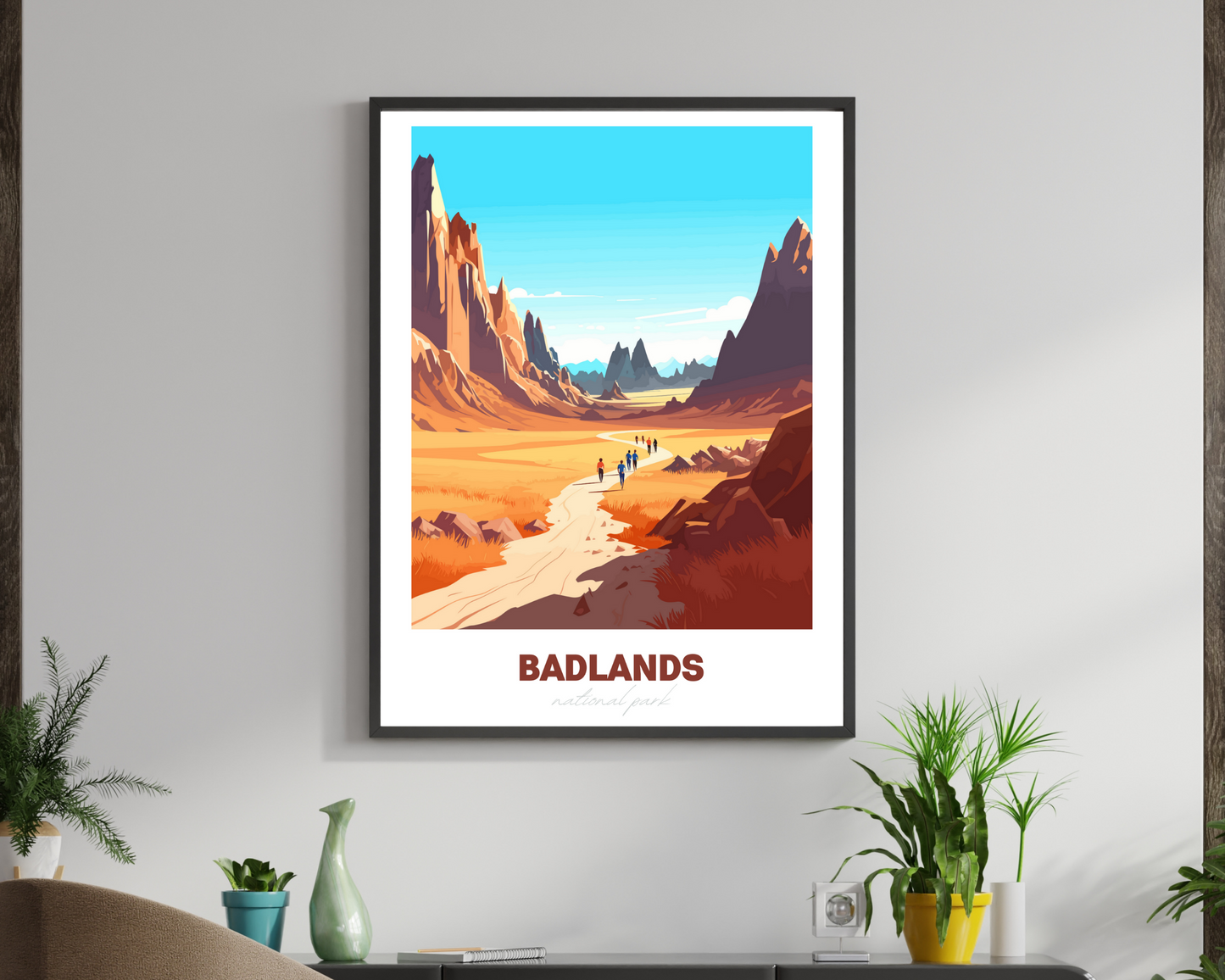 Badlands National Park Travel Poster Print - Pitchers Design