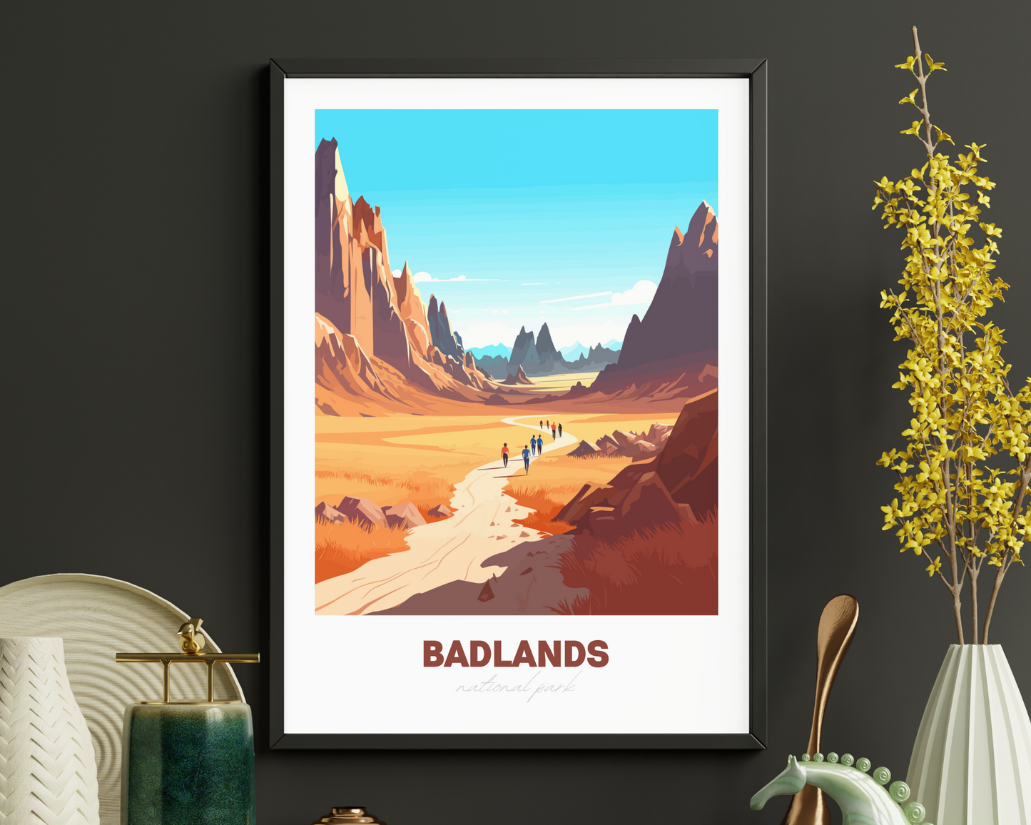 Badlands National Park Travel Poster Print - Pitchers Design