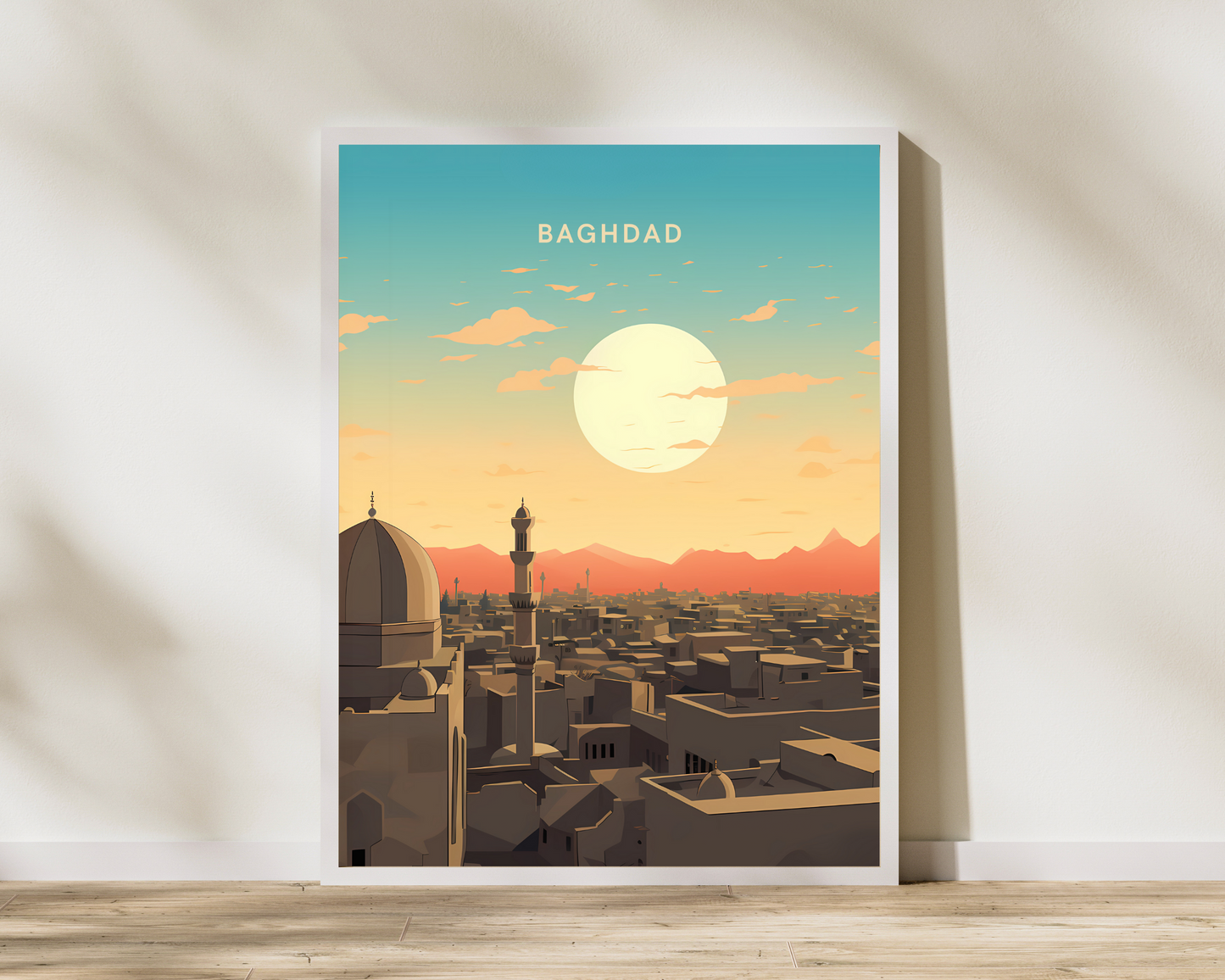 Baghdad Iraq Travel Poster Print - Pitchers Design