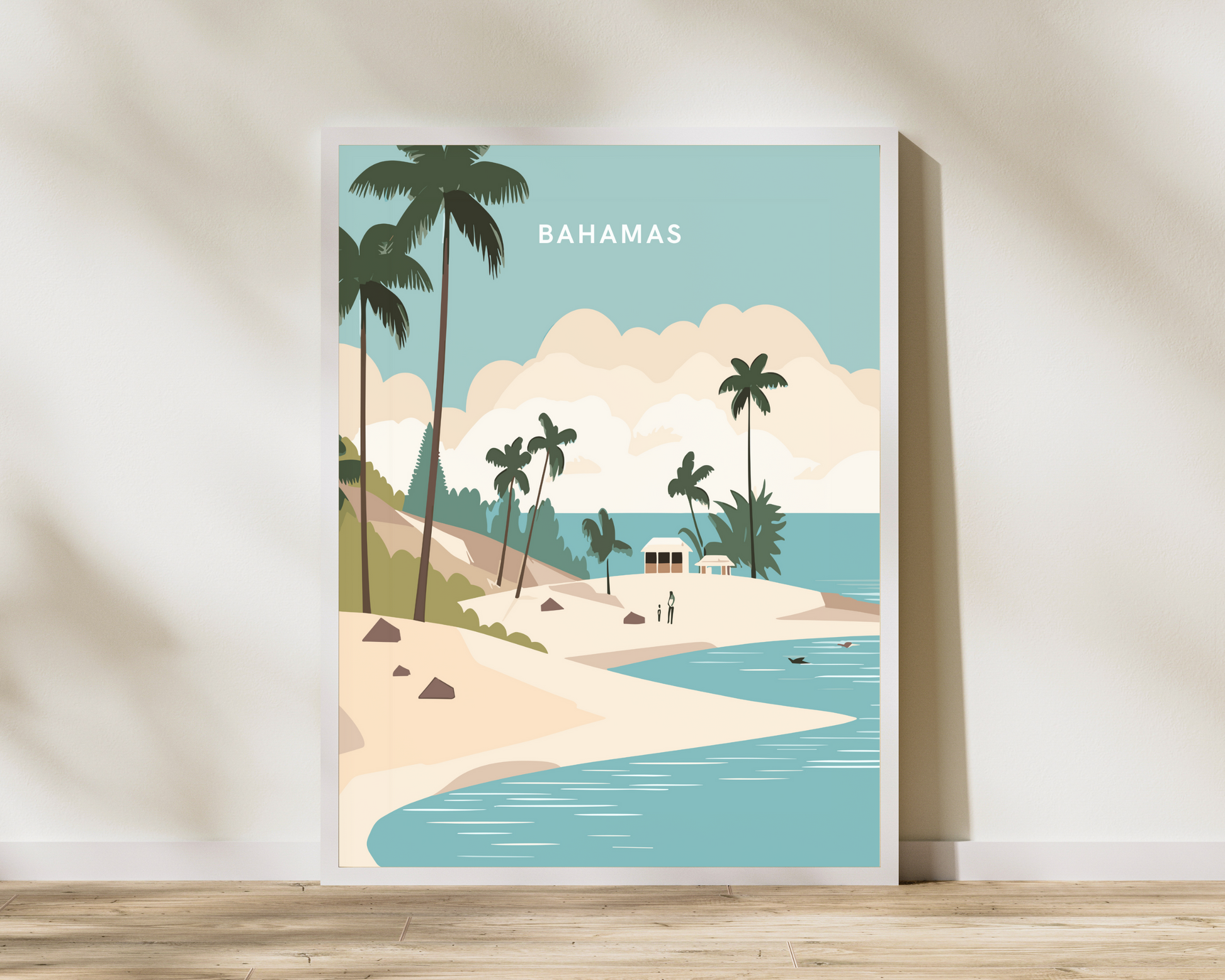 Bahamas Caribbean Travel Poster Print - Pitchers Design