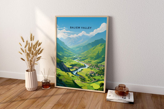 Baliem Valley Western New Guinea Indonesia Travel Print Poster - Pitchers Design