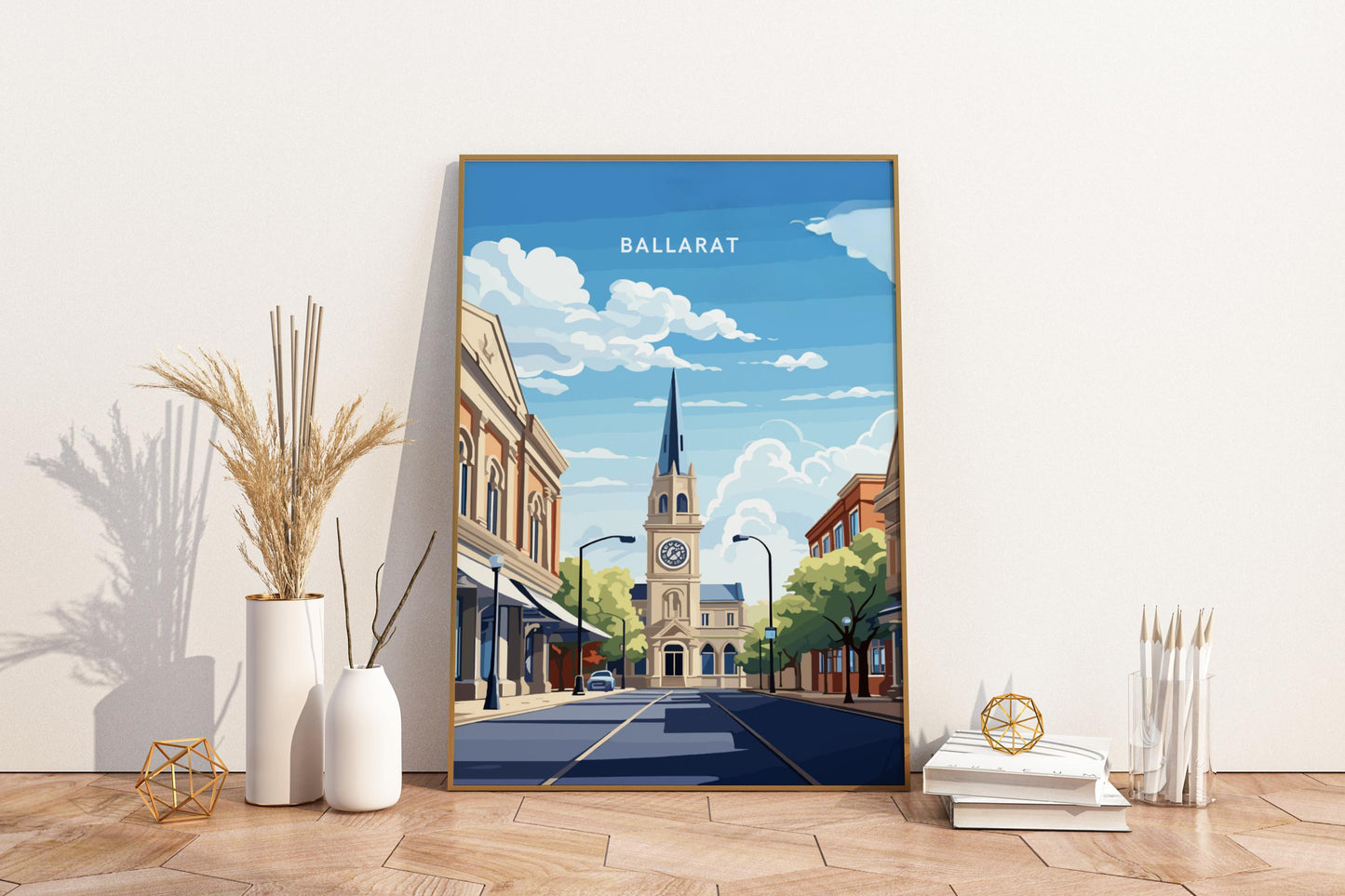 Ballarat Australia Travel Print Poster - Pitchers Design