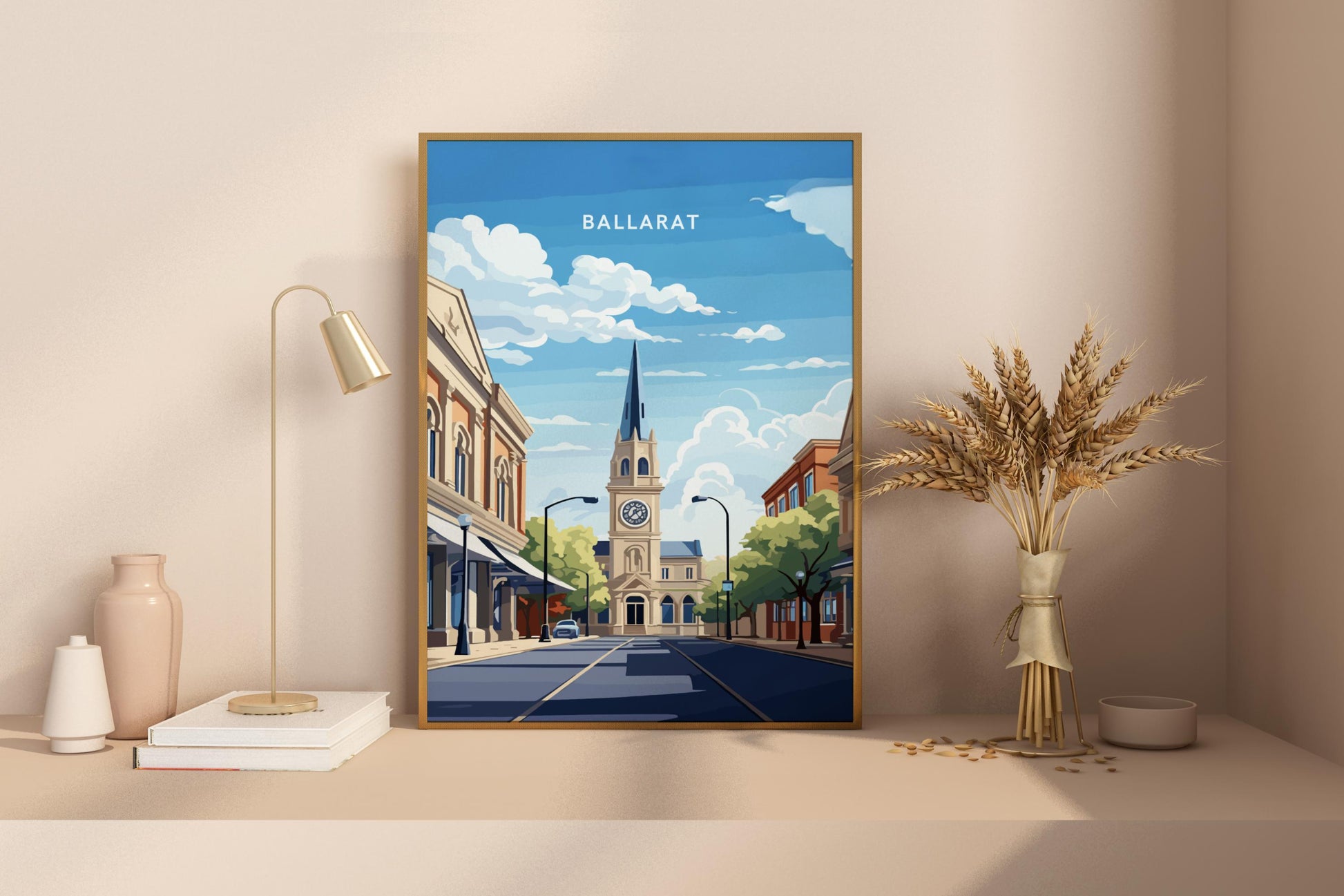 Ballarat Australia Travel Print Poster - Pitchers Design