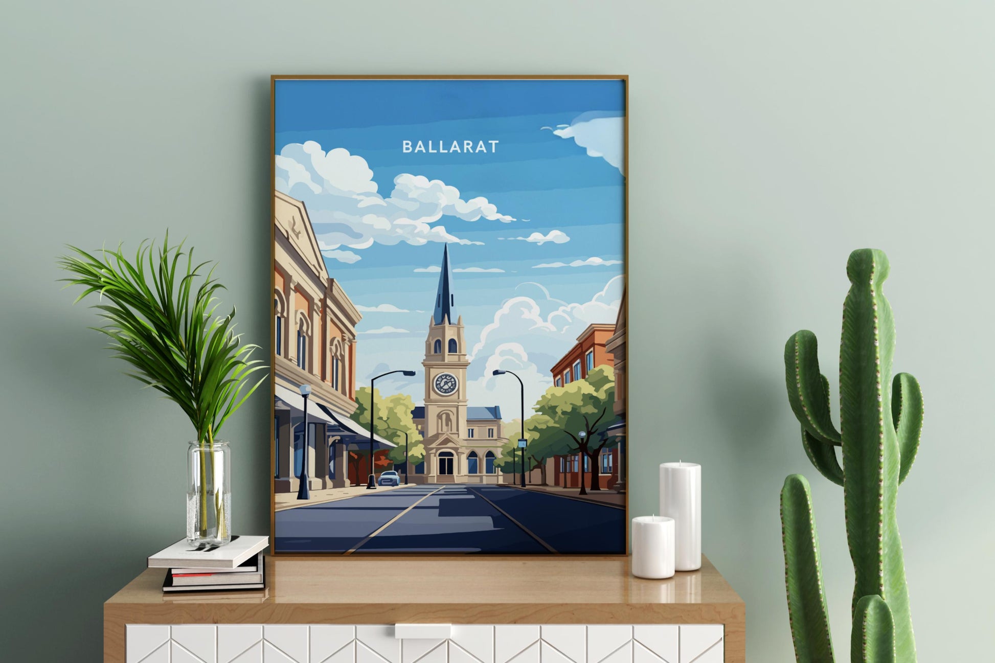 Ballarat Australia Travel Print Poster - Pitchers Design