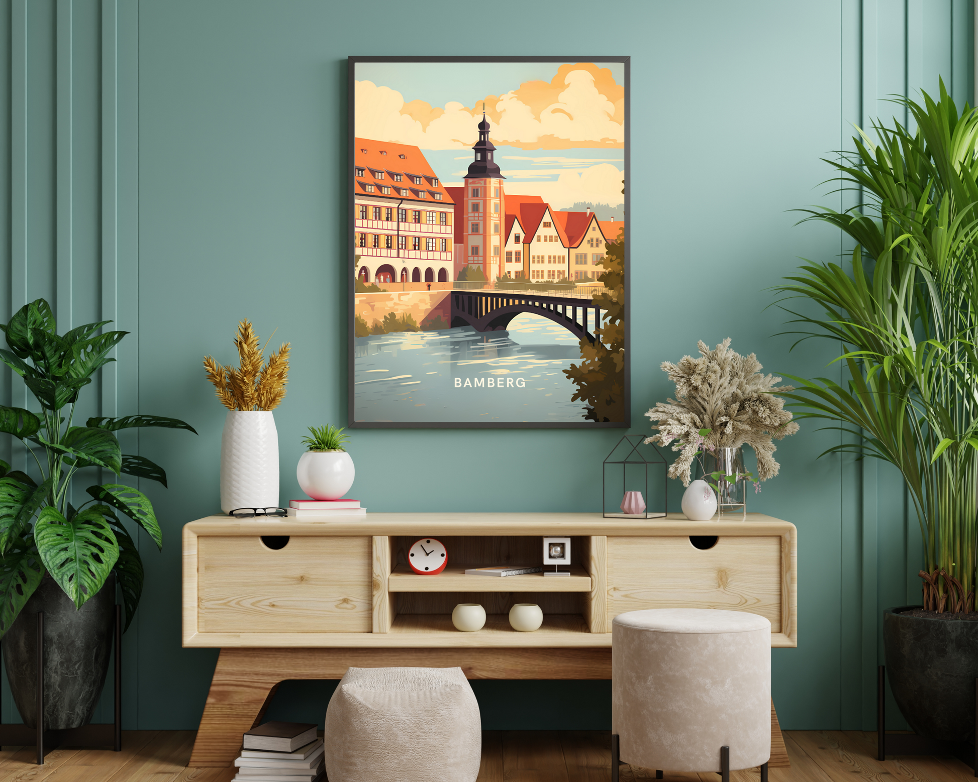 Bamberg Germany Travel Poster Print - Pitchers Design