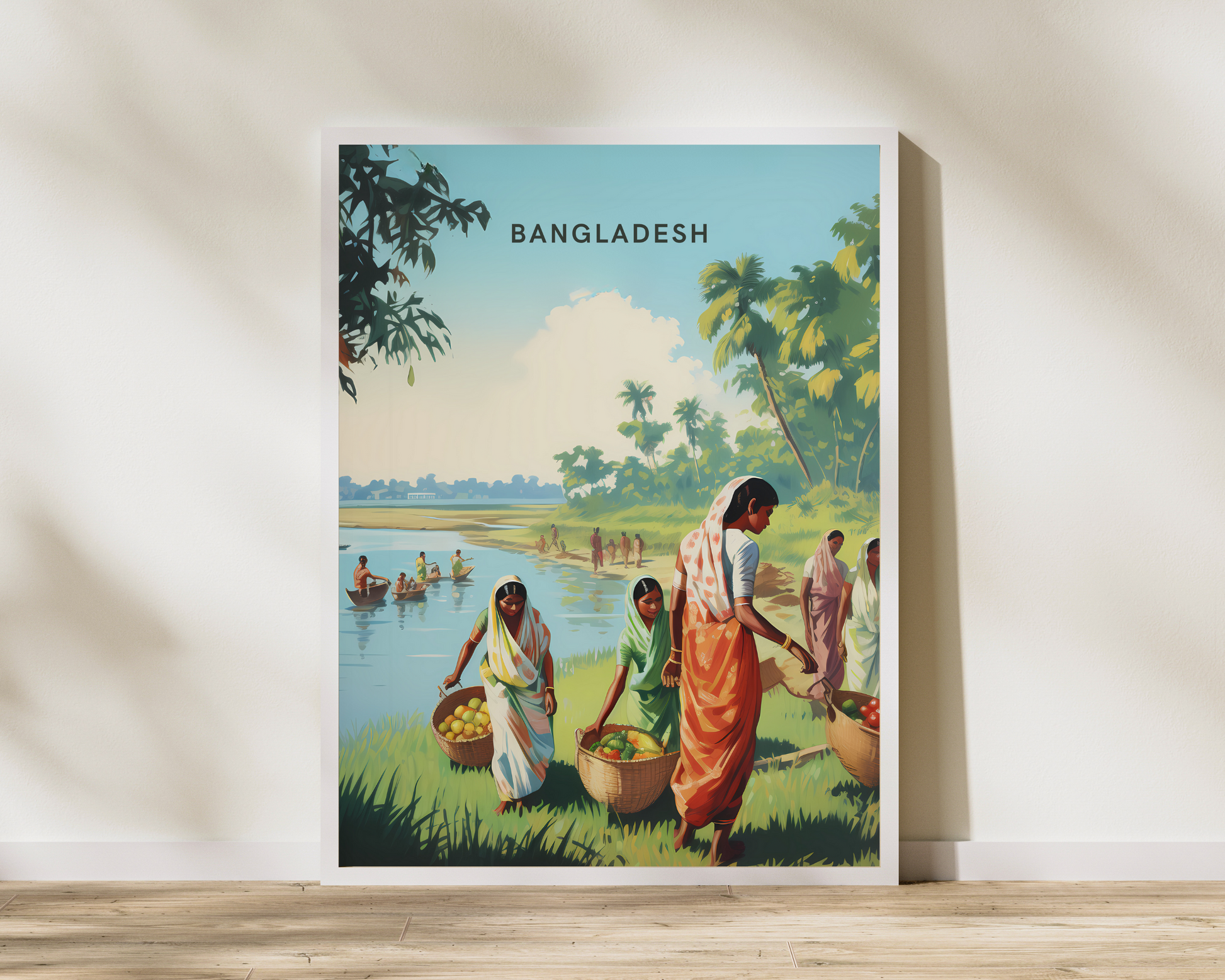 Bangladesh River Life Travel Poster Print - Pitchers Design