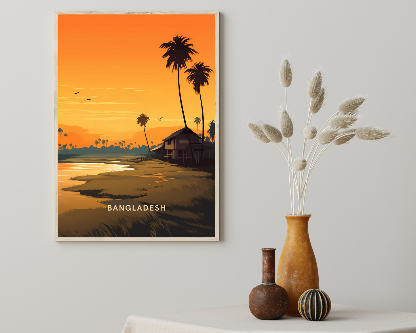 Bangladesh Countryside Travel Poster Print - Pitchers Design