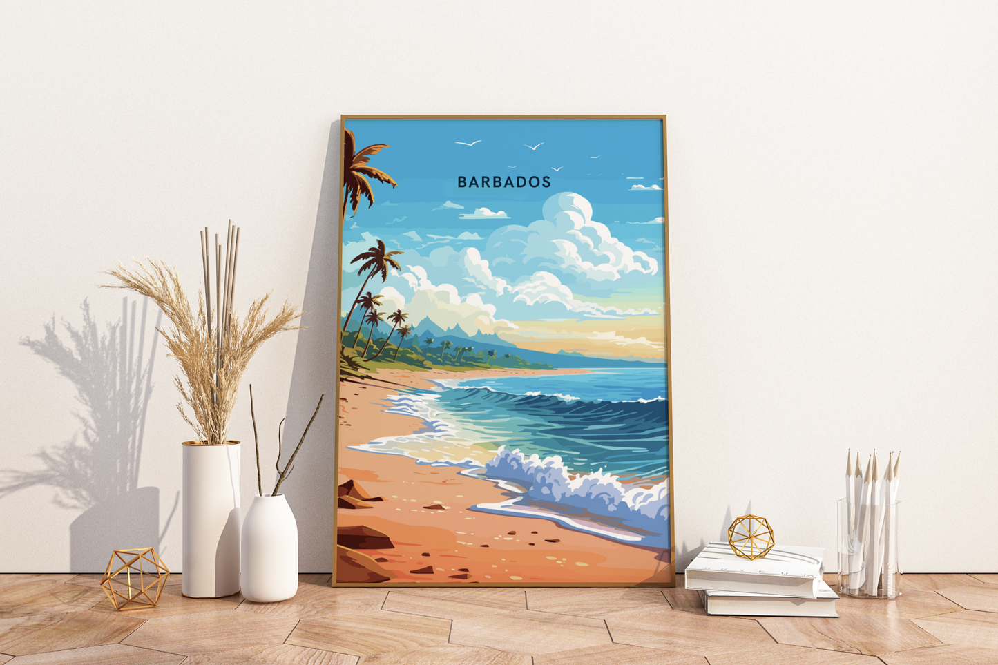 Barbados Beaches Travel Print Poster