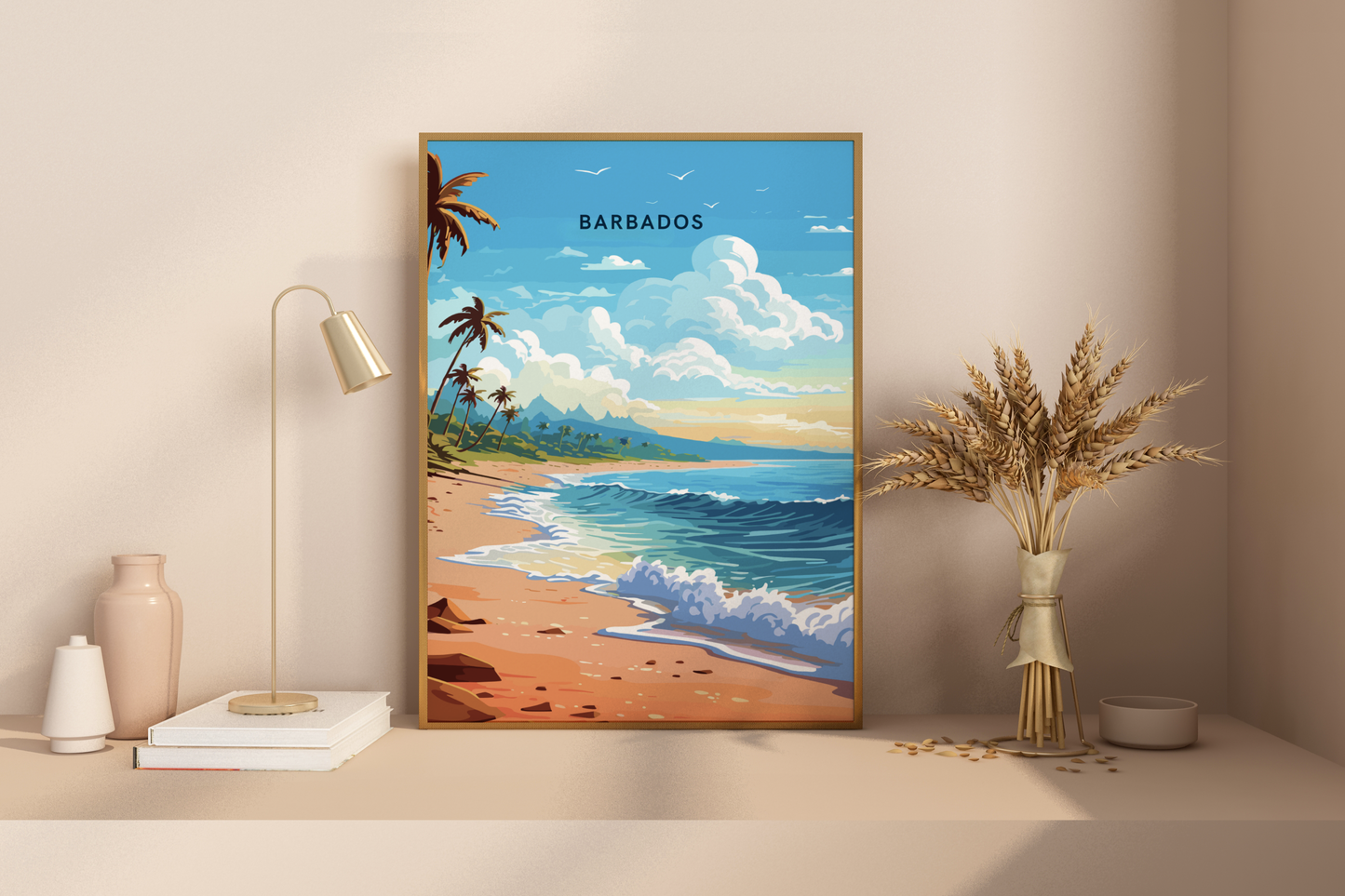 Barbados Beaches Travel Print Poster