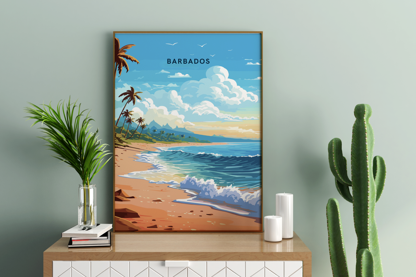 Barbados Beaches Travel Print Poster