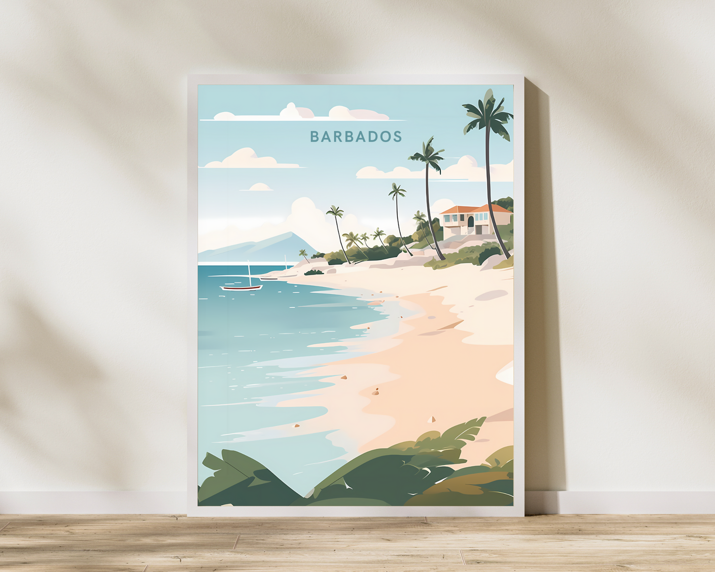 Barbados Caribbean Travel Poster Print - Pitchers Design