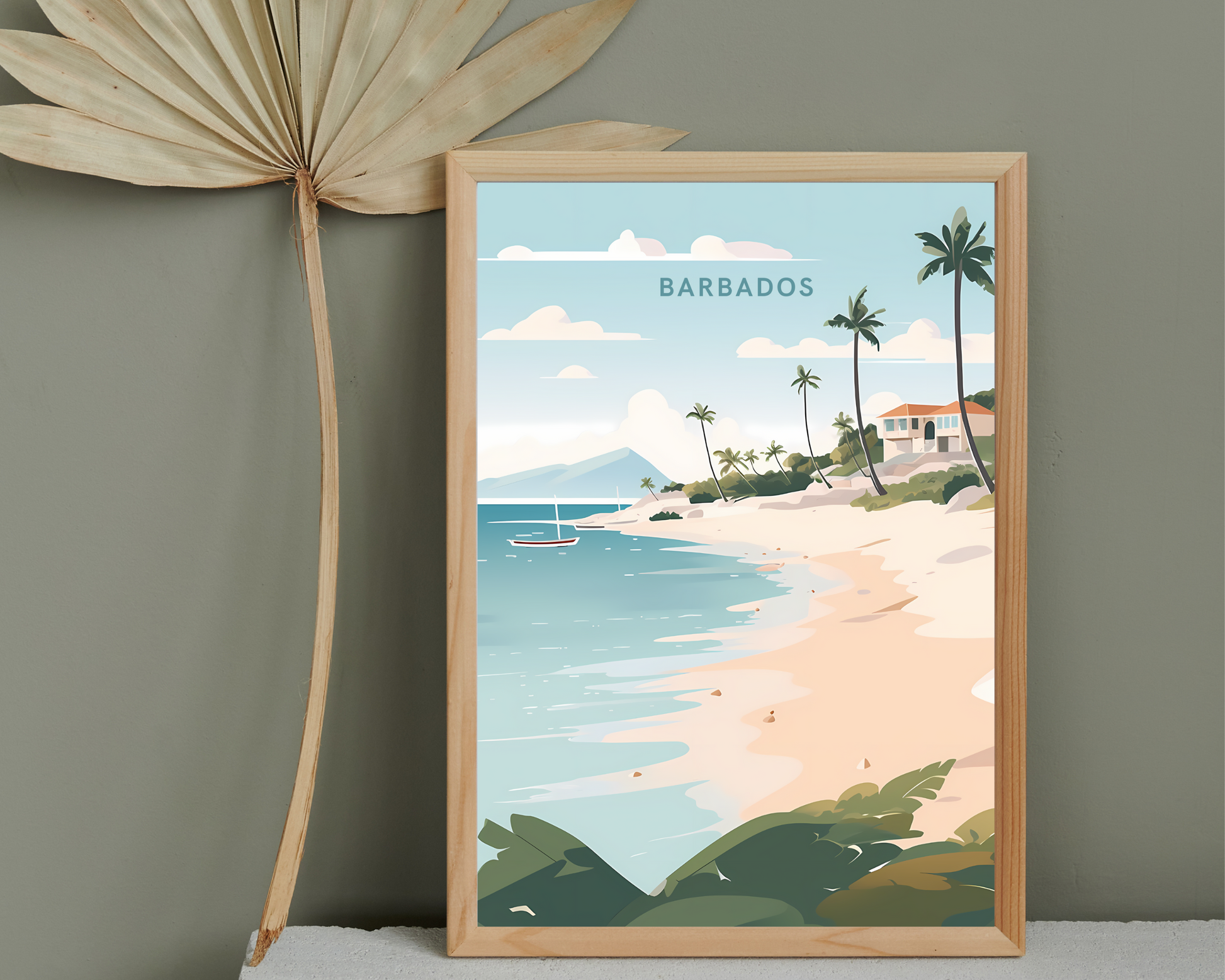 Barbados Caribbean Travel Poster Print - Pitchers Design