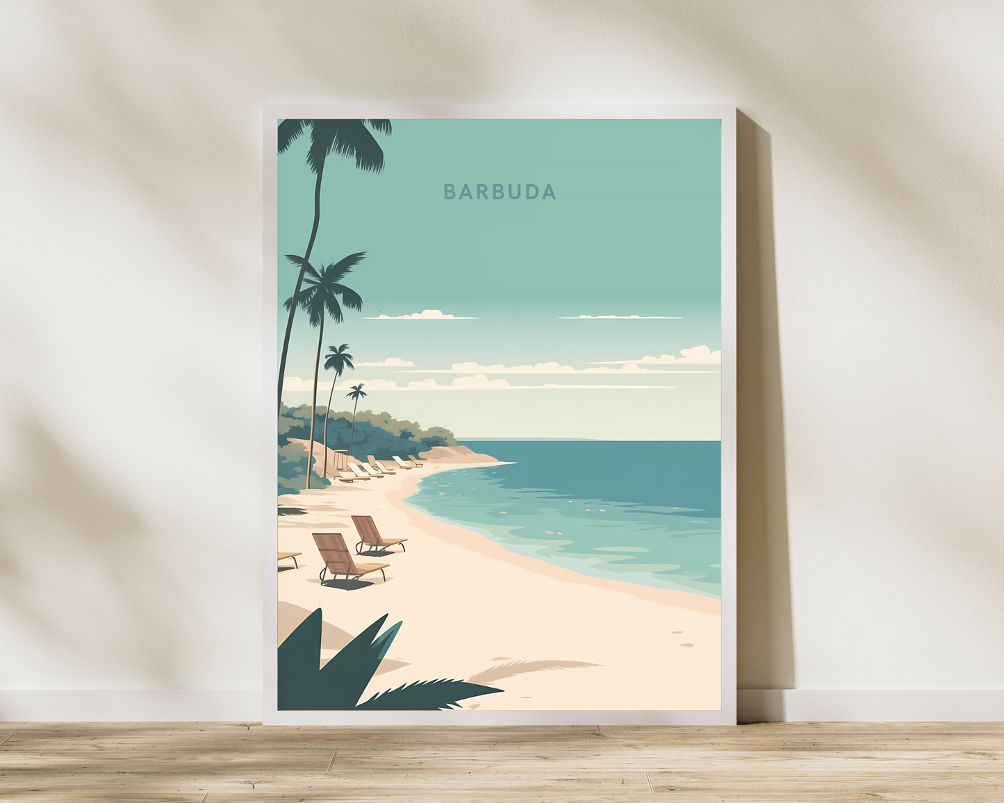 Barbuda Caribbean Travel Poster Print - Pitchers Design